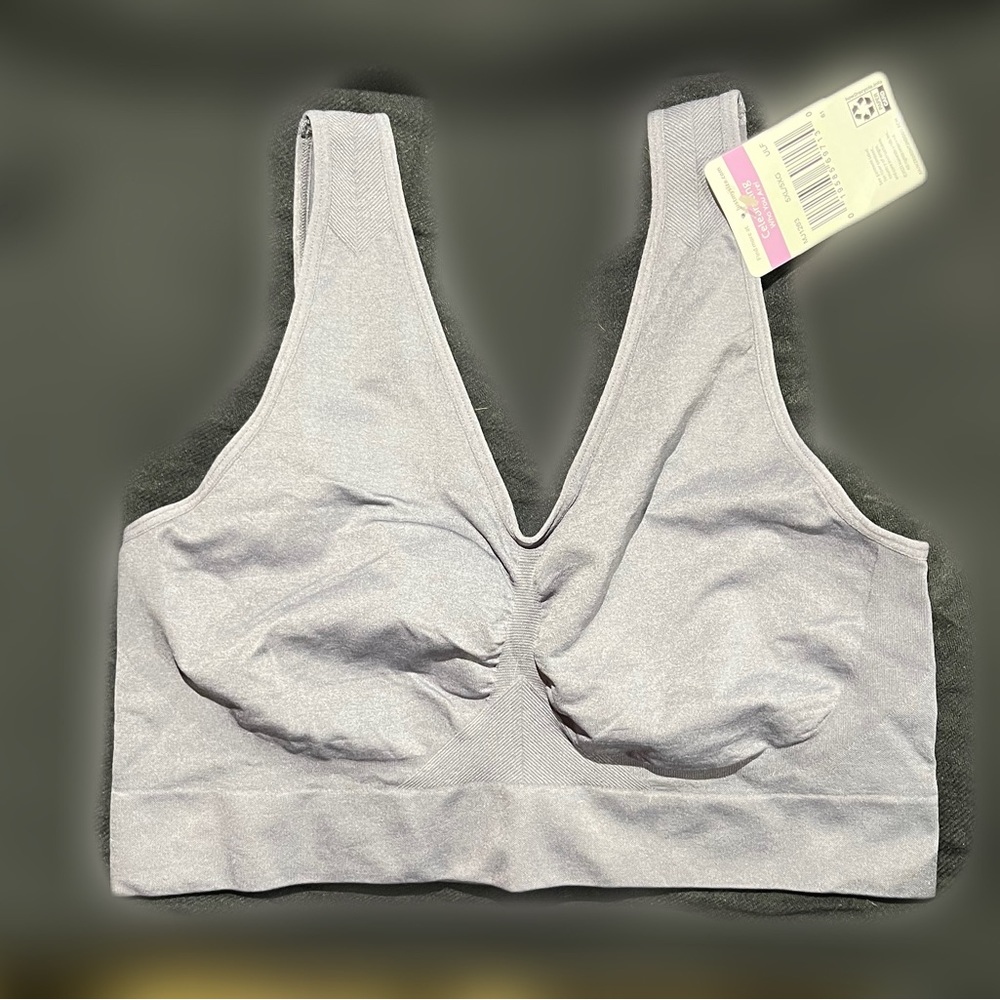 NWT! Hanes Seamless Casual Bra in Gray 5XL